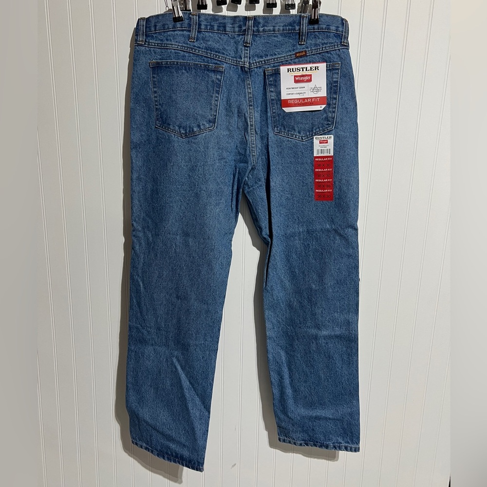 Rustler by Wrangler Regular Fit Straight Leg Men's Jeans 36x30 Heavyweight NWT